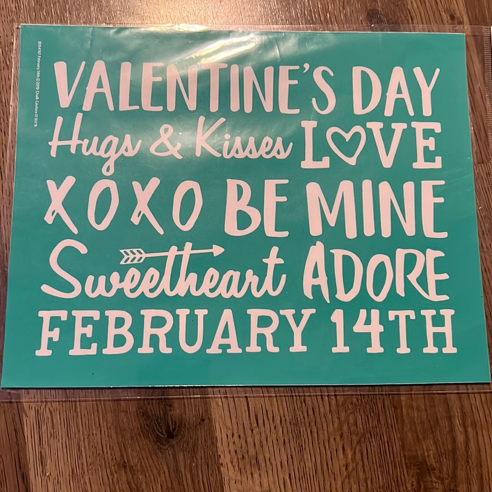 February 14th Chalk Couture Transfer Size B